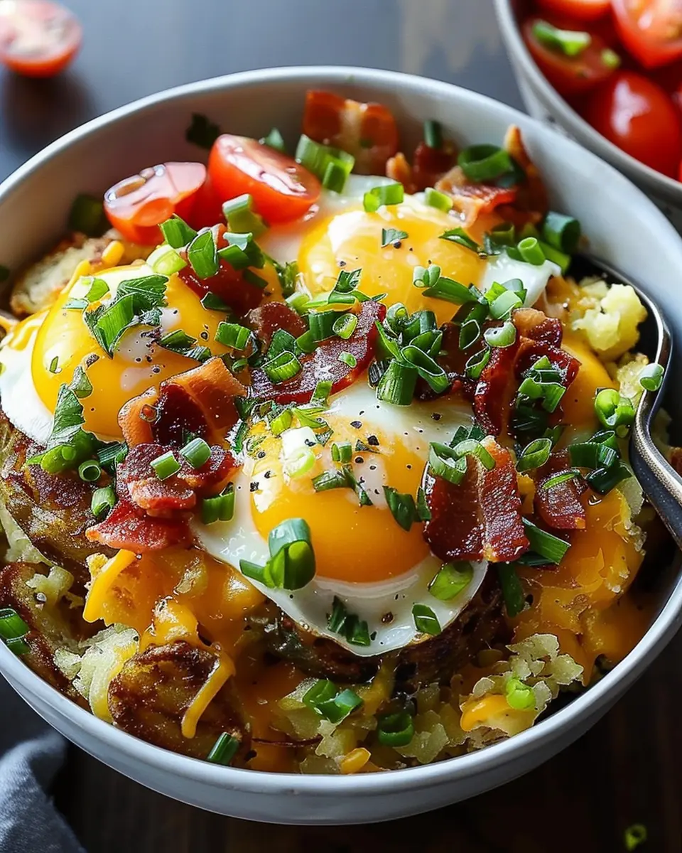 Hash Brown Breakfast Bowls: Easy, Delicious, and Turkey Bacon Topped