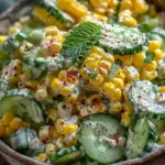 Street Corn Creamy Cucumber Salad