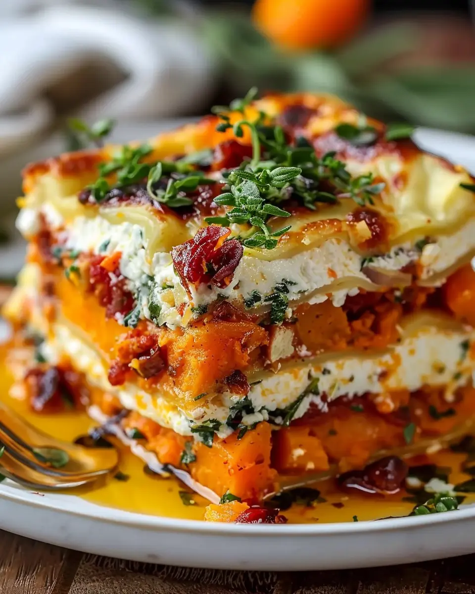 Layered Sweet Potato Butternut Squash Carrot Lasagna Recipe – Indulgent Comfort Food Made Easy