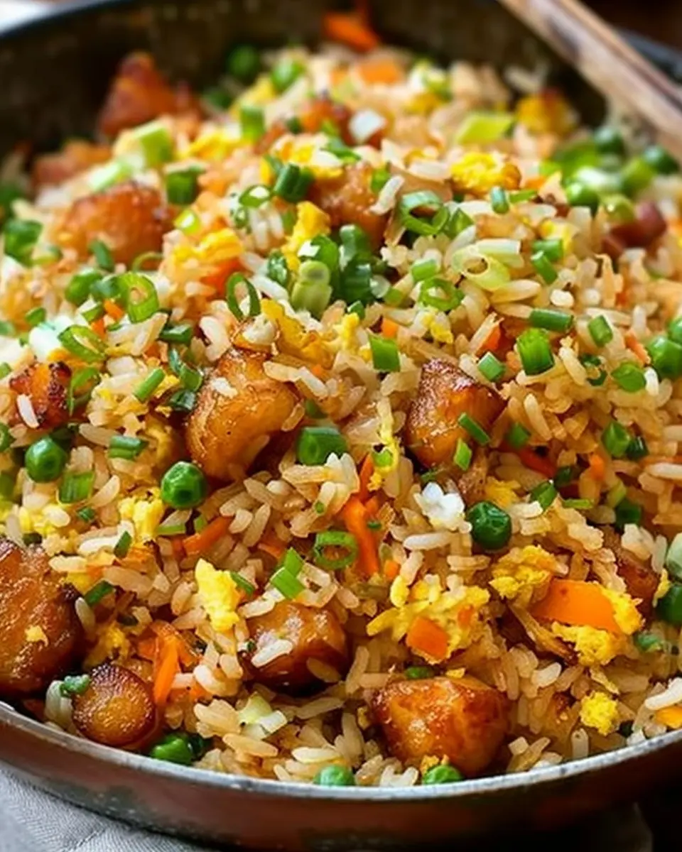 Bang Bang Fried Rice: Easy Turkey Bacon and Chicken Ham Delight