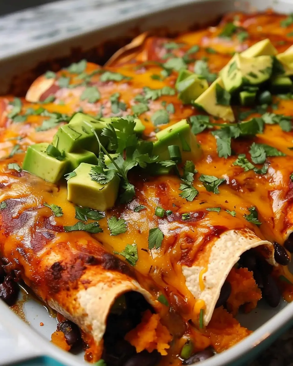 Sweet Potato Black Bean Enchiladas: Easy Comfort Food Delight