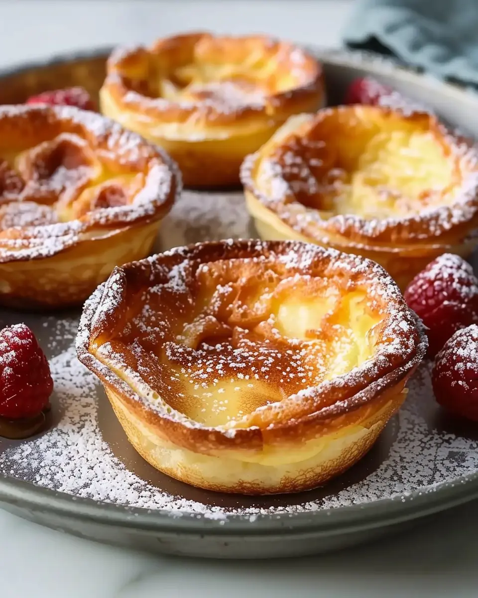 Easy Mini Dutch Baby Pancakes with Turkey Bacon and Fresh Berries