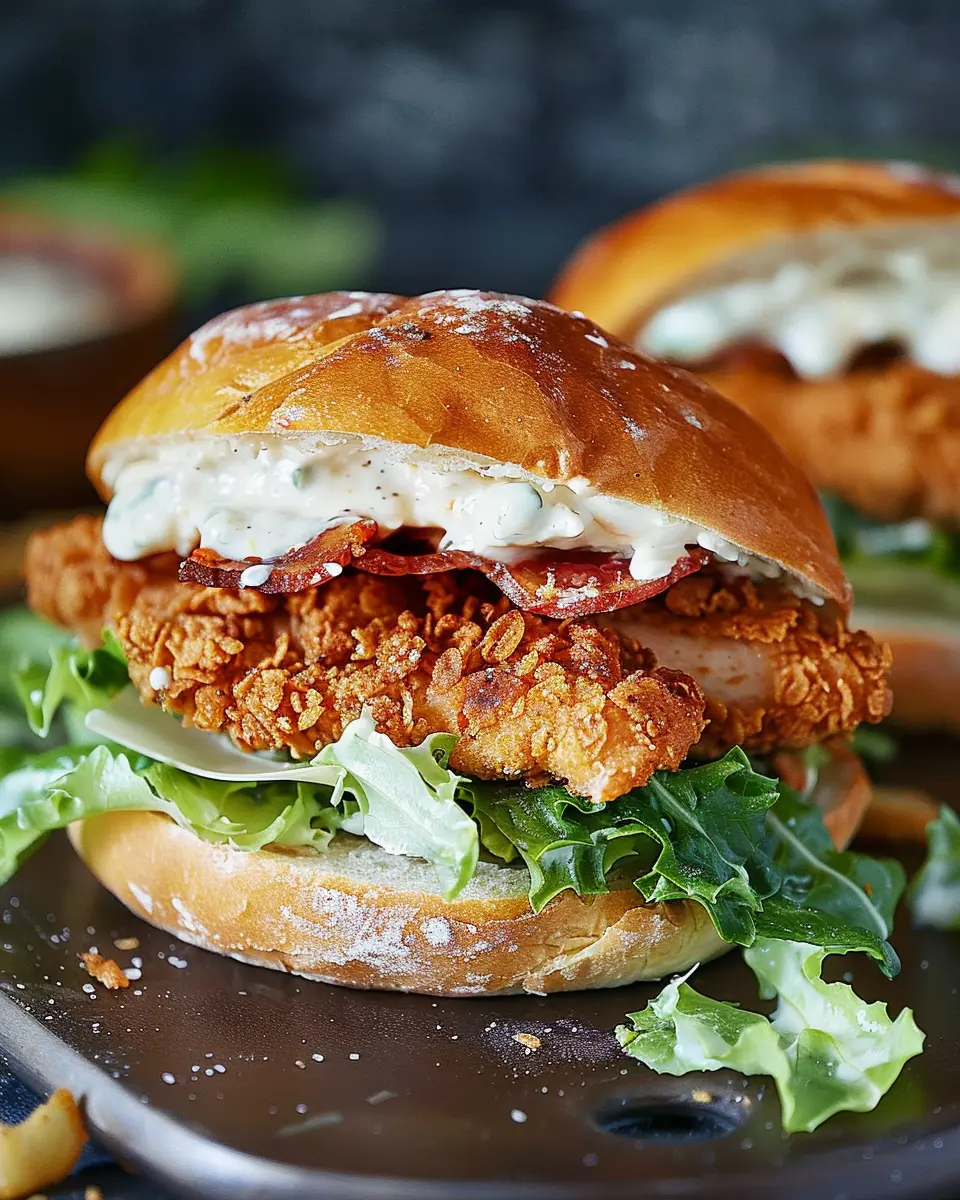 Crispy Chicken Caesar Sandwich with Turkey Bacon: A Tasty Twist