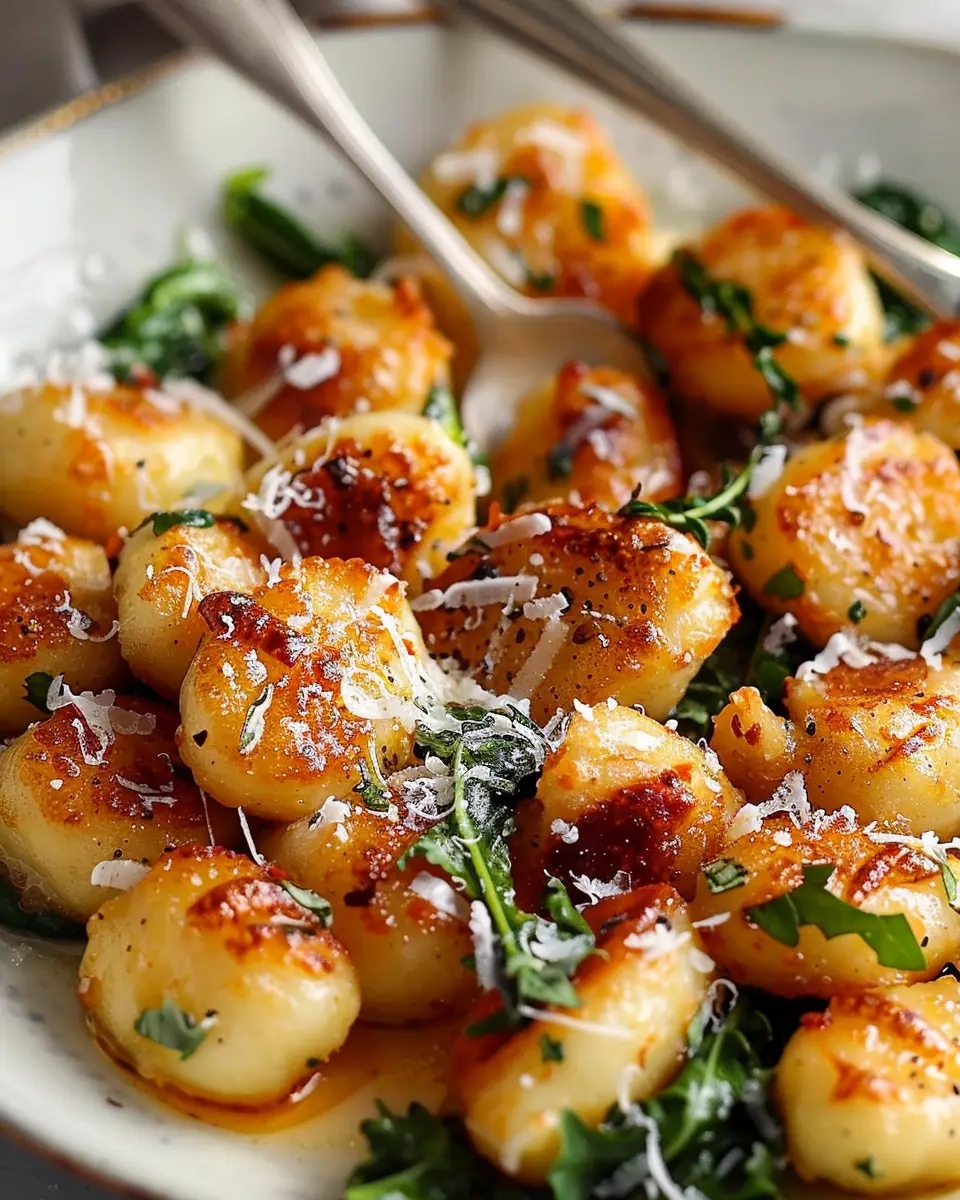 Crispy Gnocchi with Savory Turkey Bacon and Creamy Sauce