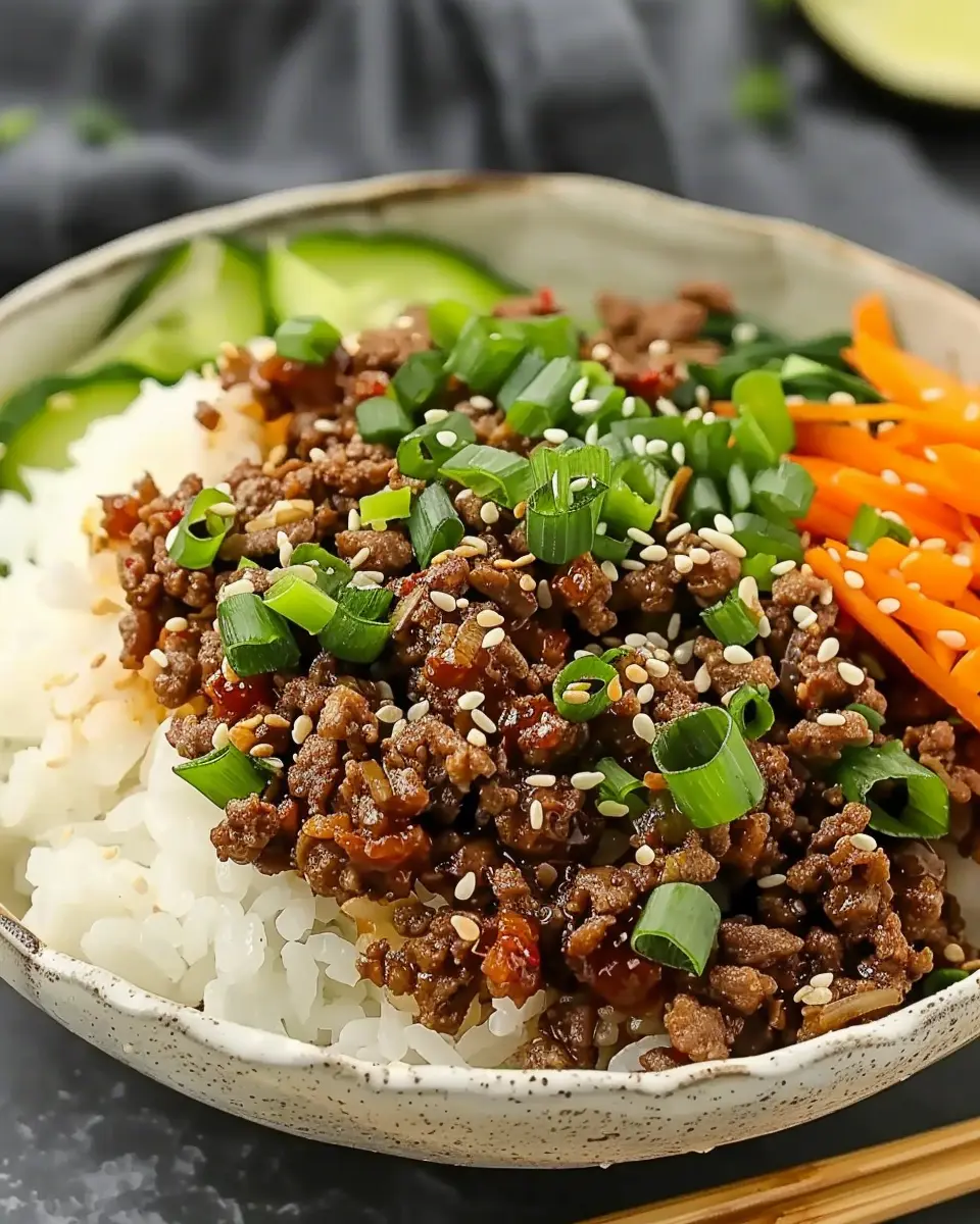Korean Ground Beef Bowl: Easy and Flavorful Family Dinner