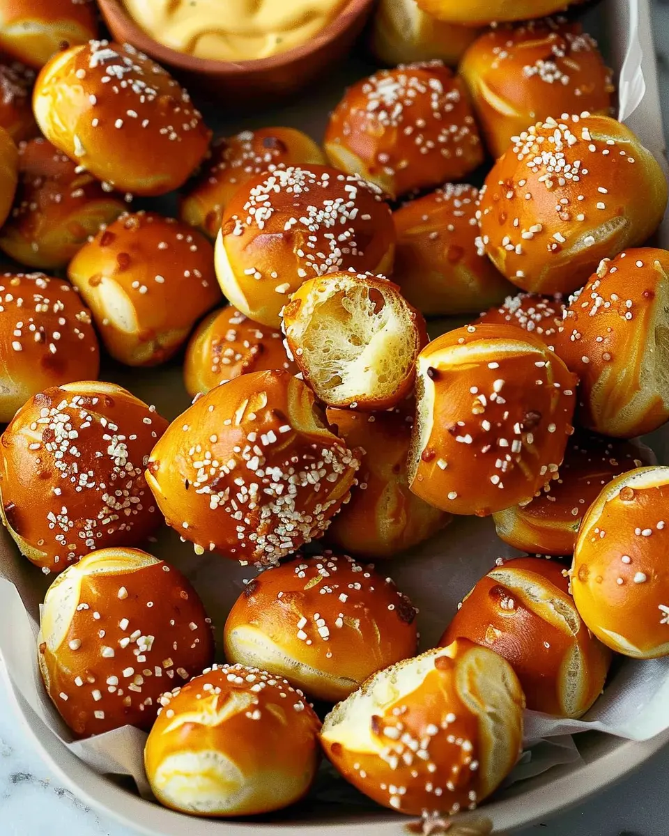 Pretzel Bites: Easy Snack with Turkey Bacon and Cheese Delight
