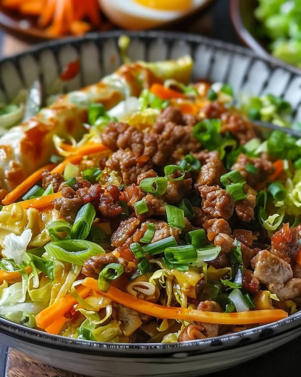 Egg Roll in a Bowl: Easy, Healthy Twist with Turkey Bacon
