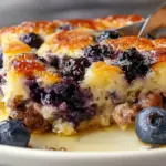 Blueberry Sausage Pancake Casserole