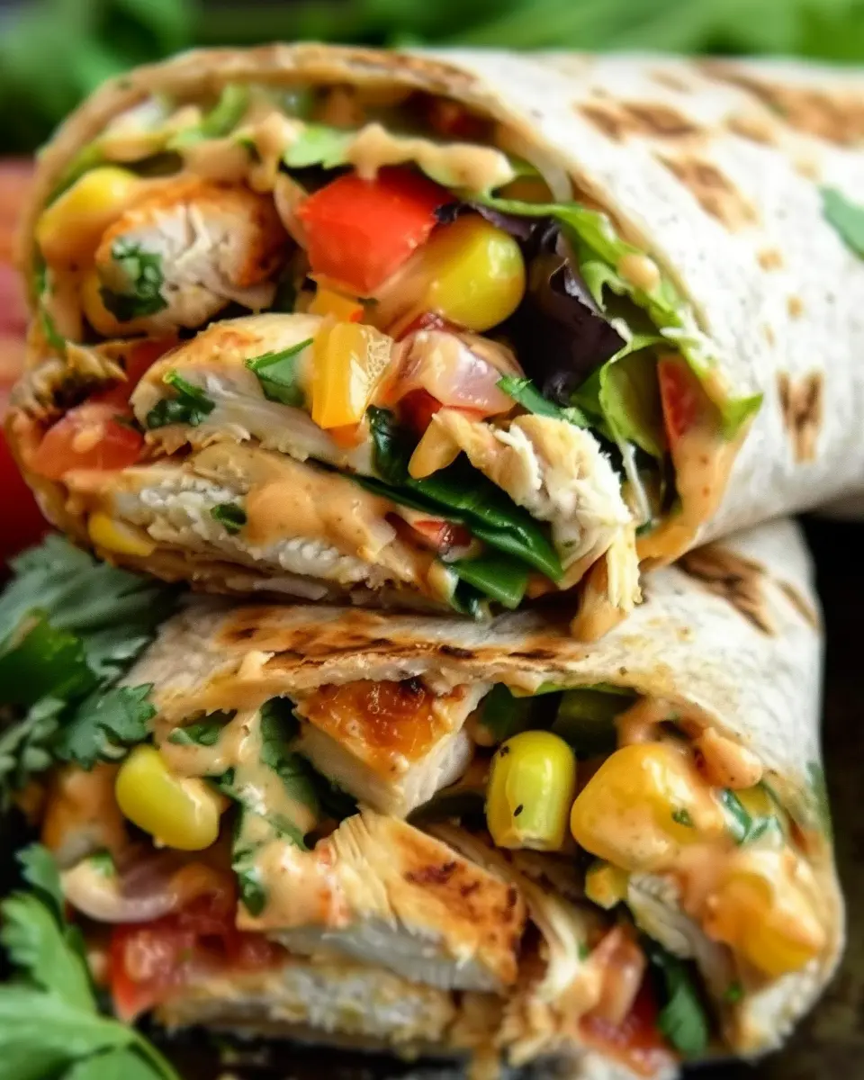 Southwest Chicken Wrap: Easy Turkey Bacon and Chicken Ham Delight