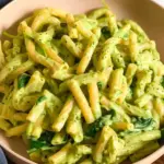 vegan creamy spinach garlic pasta