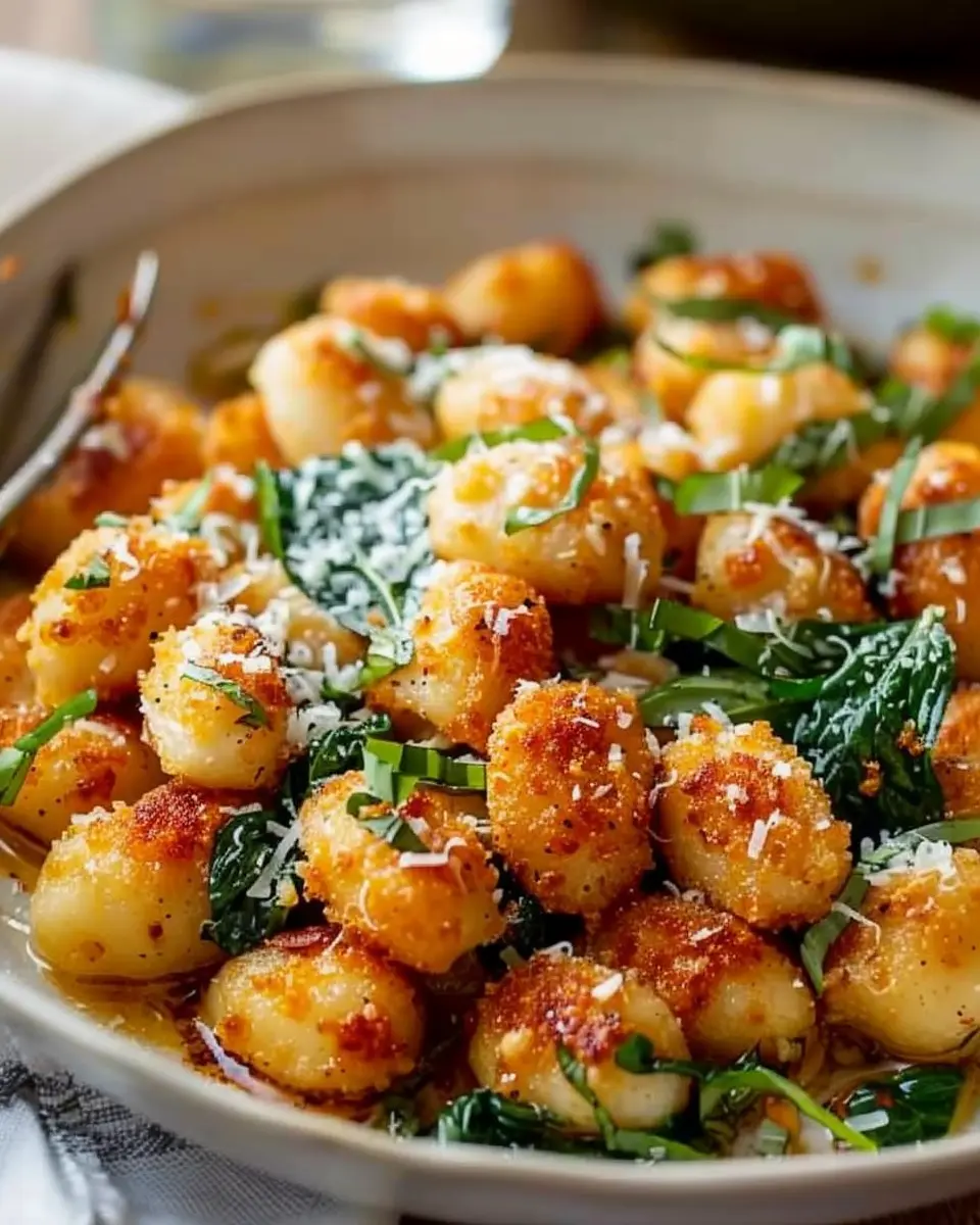 Crispy Gnocchi with Turkey Bacon and a Unique Garlic Twist