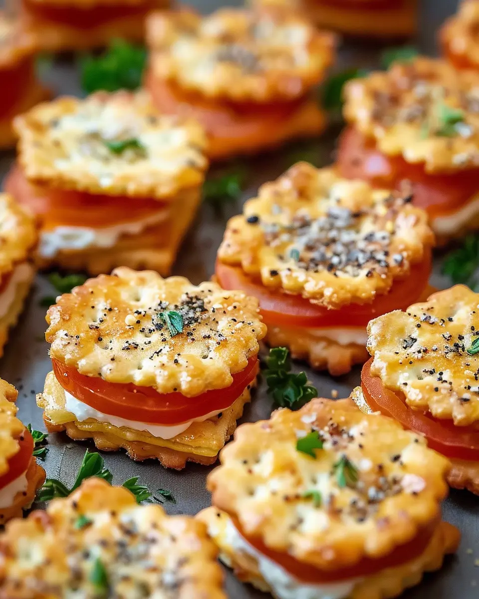 Ritz Cracker Party Sandwiches: Easy Turkey Bacon &amp; Chicken Ham Bites