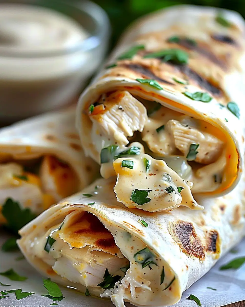 Cheesy Chicken Garlic Wraps: Easy, Delicious Homemade Delight