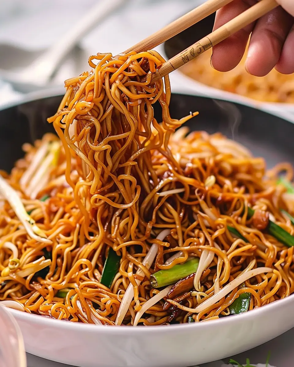 Cantonese Chow Mein: Easy Recipe with Turkey Bacon and Chicken Ham