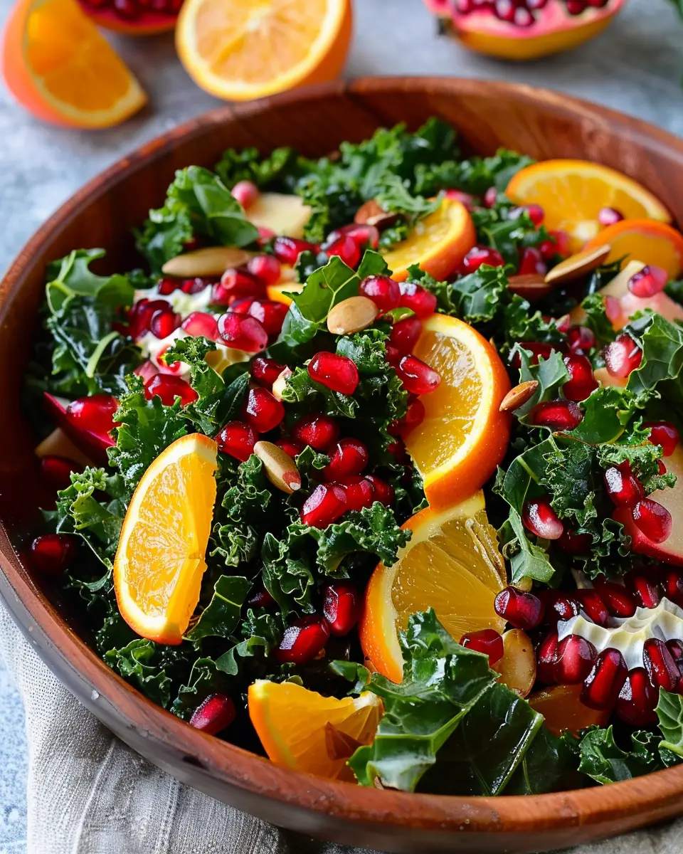 Citrus Pomegranate Kale Salad: Refreshing &amp; Healthy Delight