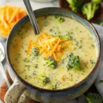 High Protein Broccoli Cheddar Soup