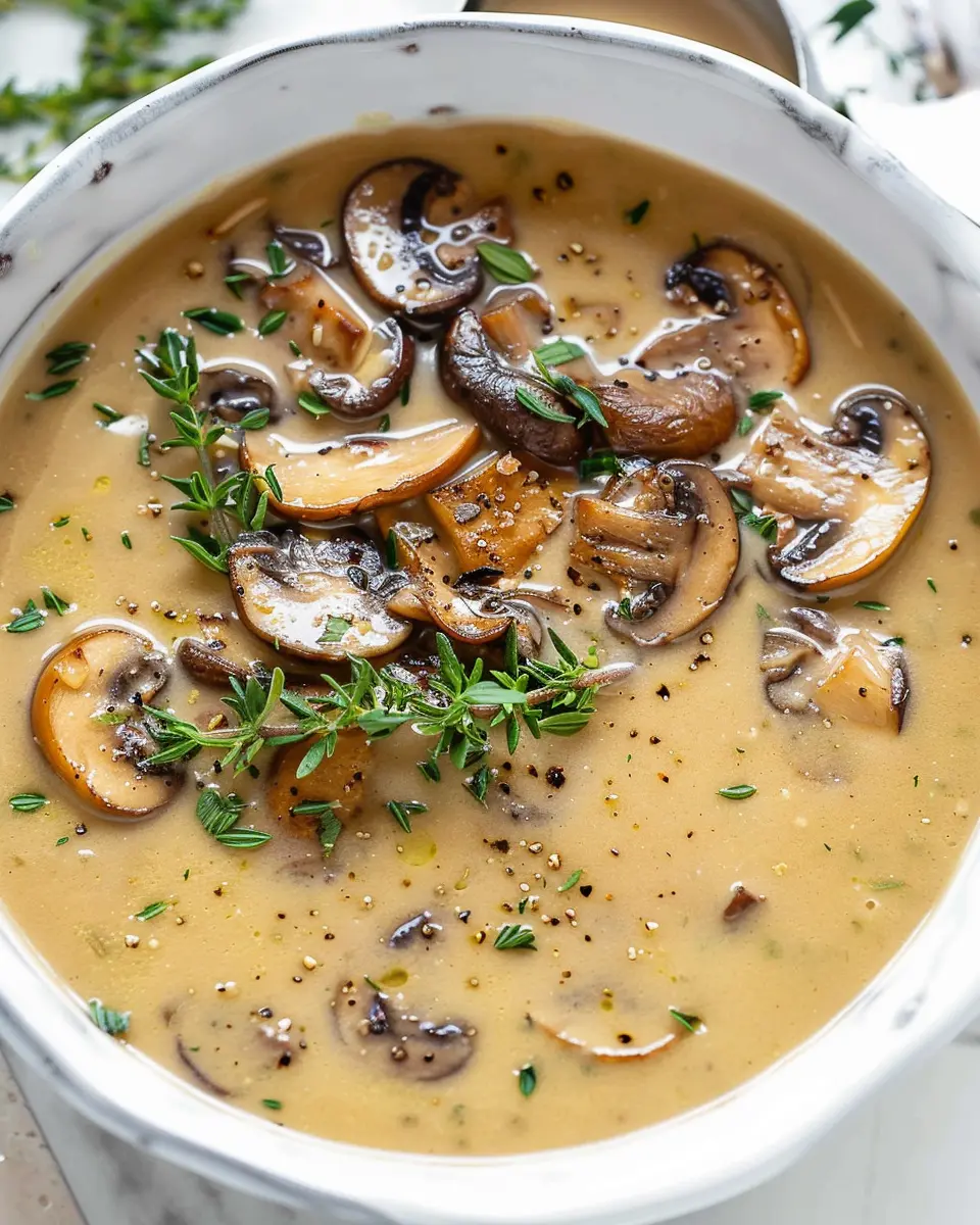 Cream of Mushroom Soup: Easy &amp; Indulgent Recipe with Turkey Bacon