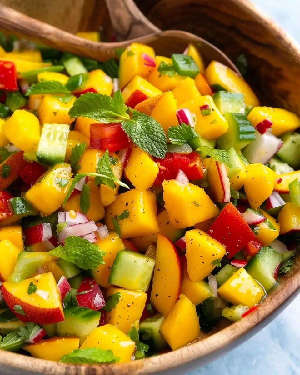 Healthy Mango Salad with Turkey Bacon for a Fresh Twist