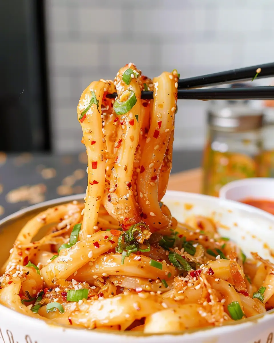 Spicy Potato Noodles with Turkey Bacon: A Zesty Comfort Dish