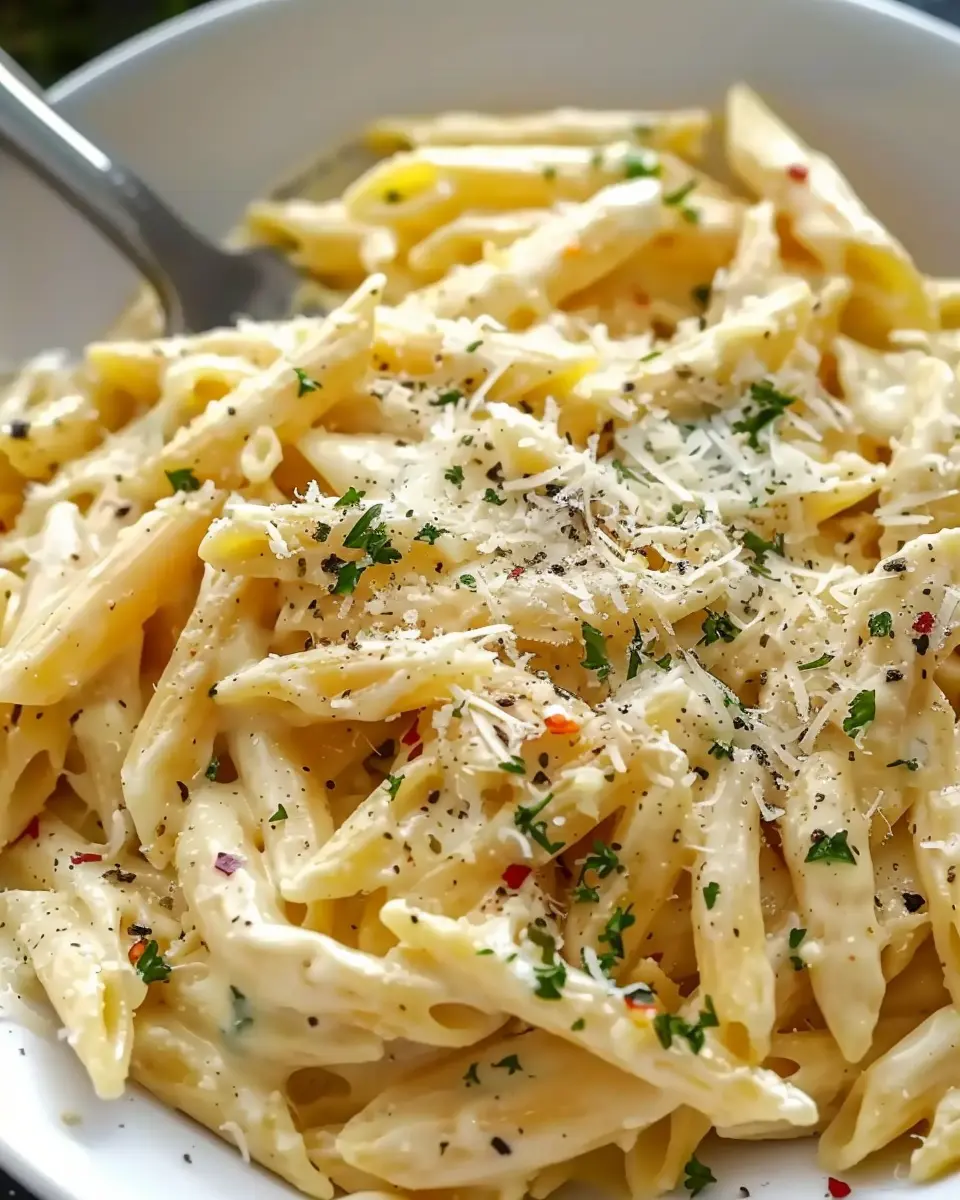 One Pot Creamy Garlic Pasta with Turkey Bacon: Easy Indulgence