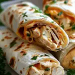 Cheesy Chicken Garlic Wraps