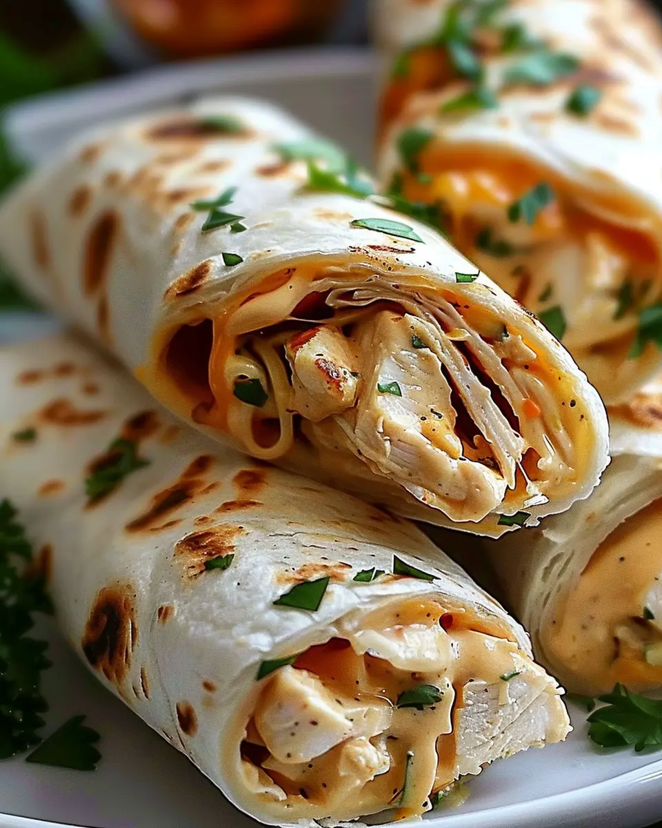 Cheesy Chicken Garlic Wraps: Easy Indulgence for Food Lovers