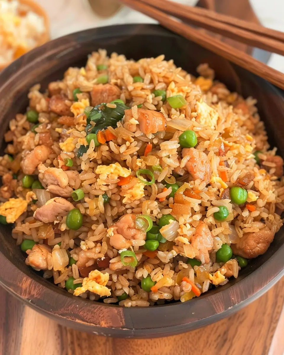 Benihana Fried Rice: Easy Recipe with Turkey Bacon and Chicken Ham
