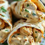 Cheesy Chicken Garlic Wraps