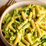 vegan creamy spinach garlic pasta