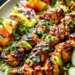 BBQ Chicken Skewer Salad